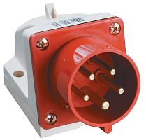 Вилка кабельная накладная IEK КНР ССИ-525 32А 3Р+РЕ+N 400В IР44 красный картинка 